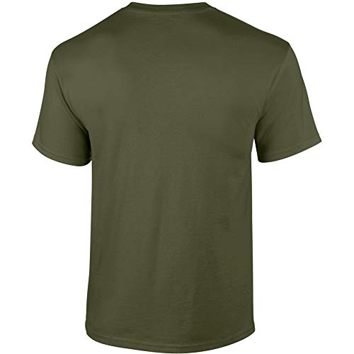 Gildan - Camiseta básica de manga corta de verano para hombre- 61 colores diferentes ? Número 1 en América (Mediana (M)/Verde Fluorescente)