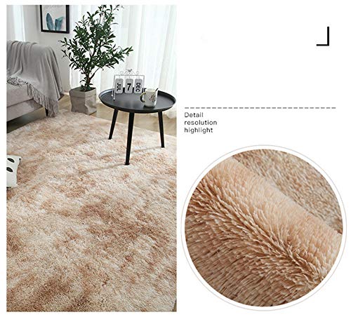 GLITZFAS Shaggy alfombras de Pelo Largo alfombras Salon alfombras de habitacion moquetas Sala de Estar para Habitación (Azul Pavo Real,80 * 120cm)