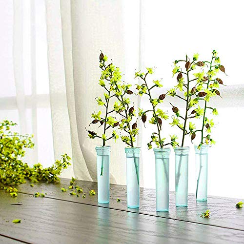 Gobesty Tubos de Agua Florales, 100 Pcs Tubos de Flores para Agua, Frascos de Flores con Tapas, Tubos de Flores para arreglos Florales, Recipiente de Agua de Tubo de Flores (7 cm de Longitud)