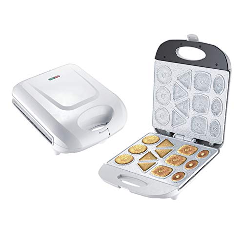 Gofrera Eléctrica Galleta, Pastel Bocadillo Máquina, Antiadherente Desayuno Rápido Creativo Para Hornear, Cocina, Horno De Pan Regalo Blanco