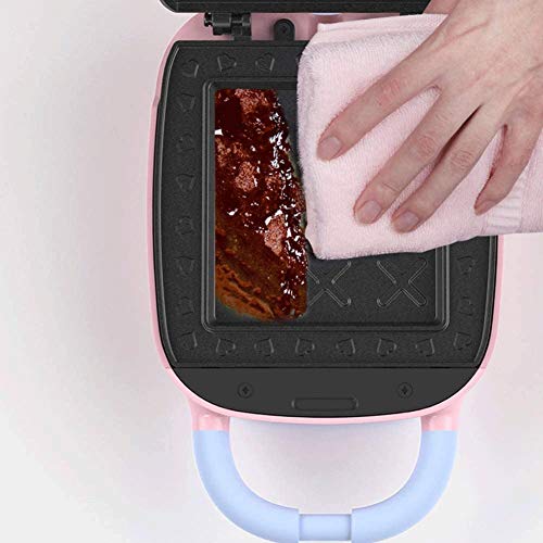 Gofrera sandwichera Inicio Wafflera, Desayuno sandwichera, un calentamiento uniforme, fijo Diseño Hebilla, Revestimiento antiadherente, fácil de limpiar