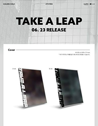 GOLDEN CHILD TAKE A LEAP 4th Mini Album A VER CD+POSTER+Libro de fotos+4 tarjeta+Strap+Sticker+TRACKING CODE K-POP SEALED