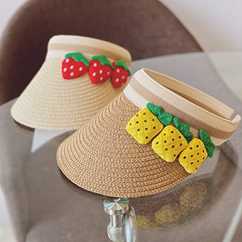 goneryisour - Gorra de béisbol vacía para niños, diseño de paja, diseño de frutas