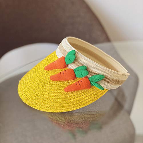 goneryisour - Gorra de béisbol vacía para niños, diseño de paja, diseño de frutas