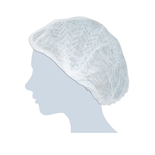 Gorros Desechables Blancos Plisados - TNT 100 Piezas - Cubierta de Cabeza y Pelo - Para Centros de Belleza, Centros de Bienestar, SPA, Centros Médicos, Hogares de Ancianos, Restaurantes