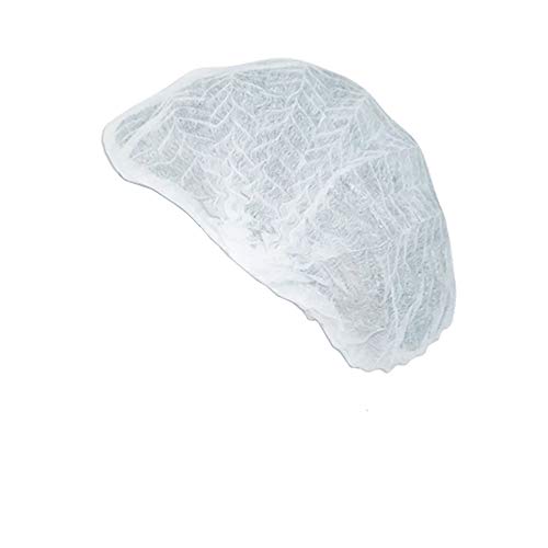 Gorros Desechables Blancos Plisados - TNT 100 Piezas - Cubierta de Cabeza y Pelo - Para Centros de Belleza, Centros de Bienestar, SPA, Centros Médicos, Hogares de Ancianos, Restaurantes