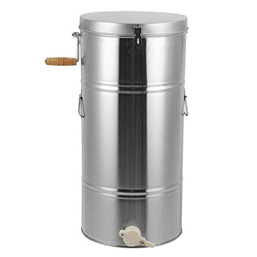 GOTOTOP 25 * 45CM Acero Inoxidable Manual 2 Marcos Extractor de Miel de Abeja Centrífuga de Miel para Apicultor