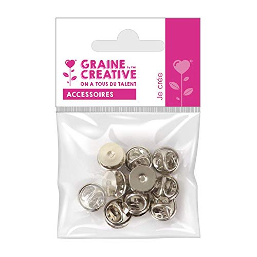 Graine Créative Paquete de 10 Porta-Pinzas - Plata - 10 mm