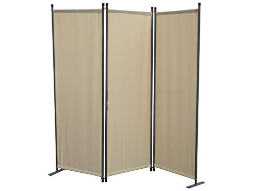 GRASEKAMP - Biombo Separador de ambientes, 3 Piezas, Color Beige