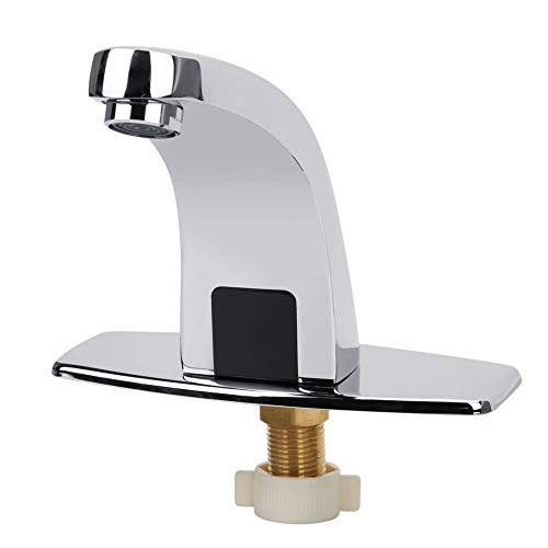 Grifo de agua con sensor de plata, grifo de lavabo, hogar frío y caliente para restaurante Fácil de instalar para baño