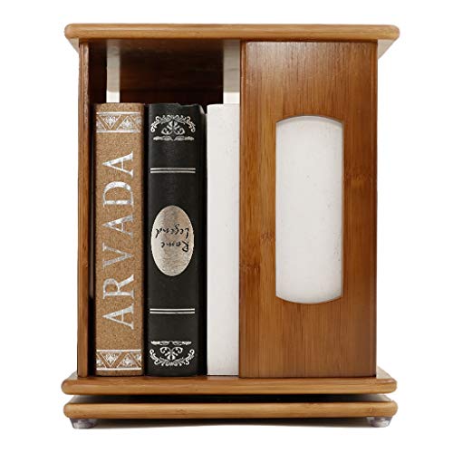GSHWJS Sencillo Escritorio Giratorio Estante Marco de Escritorio Soporte for niños Puerta de Madera de bambú Decoración de la Pared Dormitorio Librería 33x33x39cm Estante para Libros