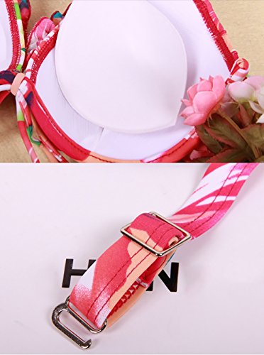 GSPYZ Traje de baño Traje de baño Hembra de Tres Piezas Bikini Falda Tipo Velo Cubierta conservadora Vientre pequeño Cofre Placa de Acero se reúnen baño de Aguas Termales (Tamaño : L)