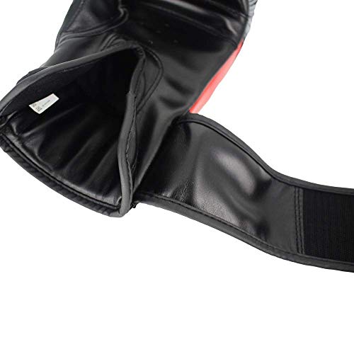 Guantes de entrenamiento de boxeo Guantes de boxeo por bolsa pesada Guantes Hombres Mujeres entrenamiento de boxeo de cuero PU de perforación de los mitones de los guantes de boxeo Muay Thai Boxing MM