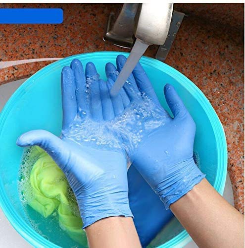 Guantes De Nitrilo, 100 De La Caja Por, Sin Polvo, Sin Látex, Ácido Úrico, Guantes Desechables De Grado Médico Calidad Hospital, Guantes De Doble Cámara No Estériles, El Uso Comercial,S