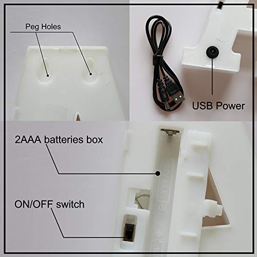 GUOCHENG - Luces LED de neón para letras de alfabeto, luz de letra, batería y USB Power Marquee, luces de neón para Navidad, boda, decoración de fiestas en el hogar Z