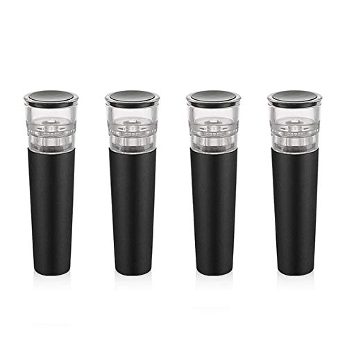 Gwolf Tapón de botella de vino, Tapones de vino de silicona, tapones de vino al vacío, tapones de vino, protector de botella de vino al vacío, tapón de vino tinto para sellador de vino tinto, 4 piezas