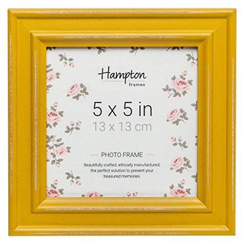 Hampton Frames PALOMA - Marco de fotos cuadrado (13 x 13 cm), color amarillo mostaza