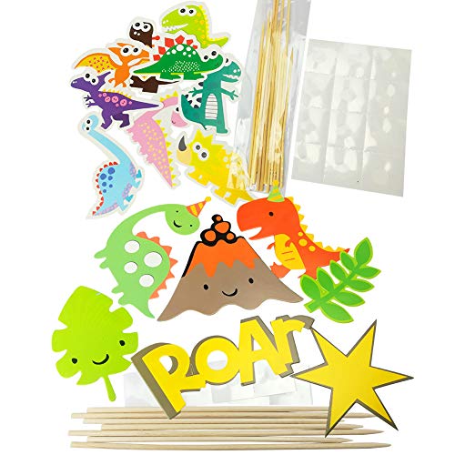 Hangnuo - Decoración para cupcakes con diseño de dinosaurios