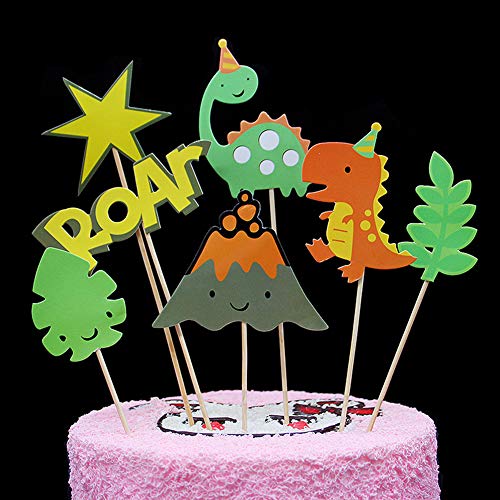 Hangnuo - Decoración para cupcakes con diseño de dinosaurios
