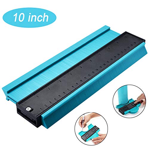 Hangrui Medidor de Contornos, 10"/250MM Herramienta de Medición de Perfil Irregular, Medidor Contornos para la medición precisa de baldosas en madera laminada Marcado (verde)