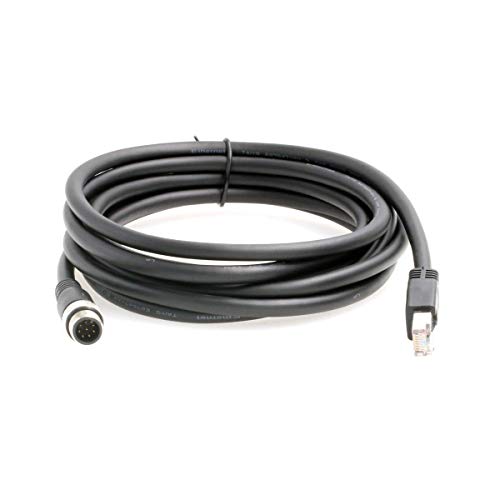 HangTon M12 8P Cable de alimentación Ethernet RJ45 con código A, para maquinaria industrial, cable de red resistente al agua