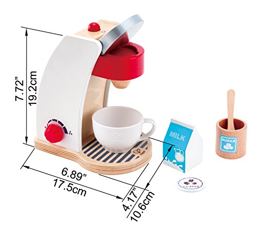 Hape International- Meine Kaffeemaschine Set Cafetera para Cocinitas, Multicolor (E3146)