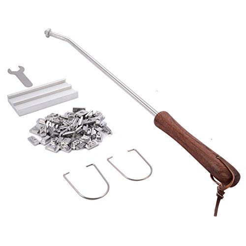 HAPPYGOU BBQ Barbecue Branding Iron Signature Nombre Marking Stamp Tool Carne Steak Burger 55 x Letras y 8 Espacios