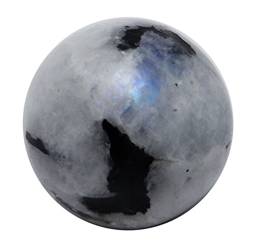 Harmonize Arte de Equilibrio de la Bola de la Mini Piedra Lunar del Arco Iris Decoración curativa de la Tabla de Piedra de Reiki