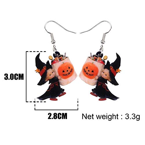 HBHBS Pendientes De Acrílico De Halloween Sweet Angel Candy Bag Drop Dangle Party Jewelry para Mujeres Niñas Regalo