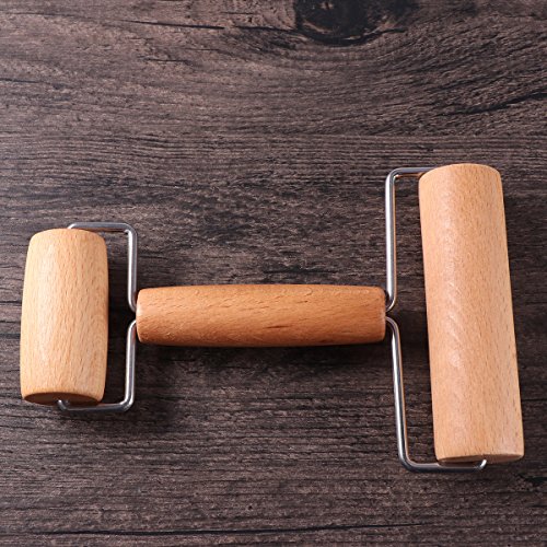 Healifty T Forma de Rodillo de Madera para Hornear Herramienta de Rodillo de Cocina para Galletas de Pasta Herramienta de Cocina de Pizza para Hornear