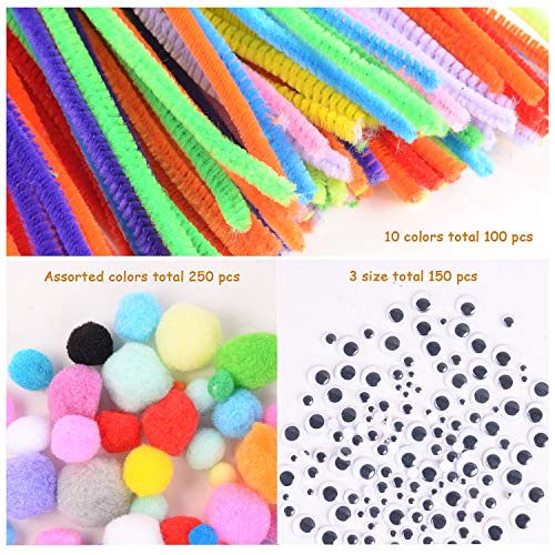 HellDoler pipe cleaners,Limpiapipas,Juego de Manualidades 500 Piezas Limpiadores de Pipa Tallos de Chenilla para Juguetes Educativos,Creación de Bricolaje