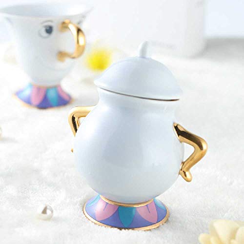hengguang Tetera De Cerámica La Bella Y La Bestia Sra. Potts and Chip olla pequeña una taza