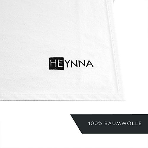 HEYNNA® Delantal de Cintura – 100% Tela Negra de Algodón – Delantal de Cocina Hombre y Mujer – Perfecto como Delantal de Cocina Repostería y Servicio