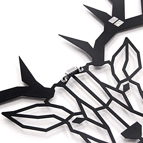 Hoagard Deer Head Metal Wall Art - Decoración geométrica para Pared - Ciervo - Metal - 47 x 53 cm