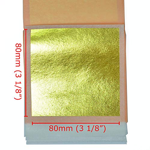 Hoja de oro 23,75 K, 10 hojas, 80 mm transferencia E