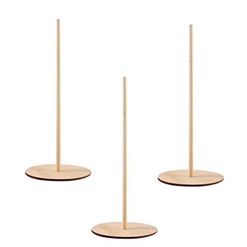 Holibanna 3pcs donut stands titular de bagels de madera para decoraciones de esquina de exhibición de fiesta de cumpleaños de boda