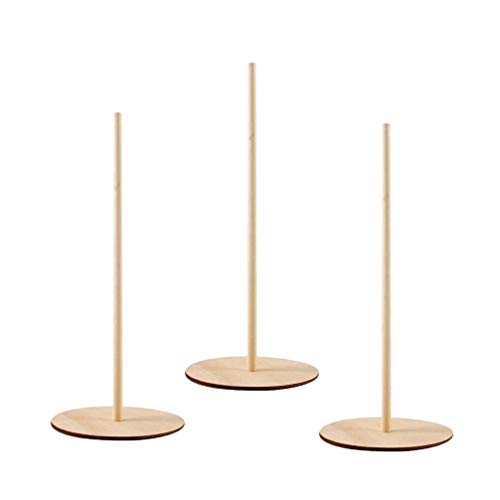 Holibanna 3pcs donut stands titular de bagels de madera para decoraciones de esquina de exhibición de fiesta de cumpleaños de boda