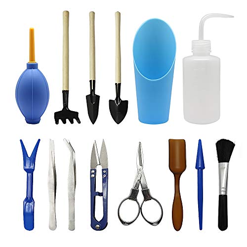 Homagty Kit de 14 petits outils pour transplantation / entretien manuel de terrarium