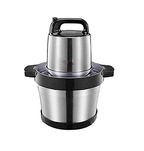 HONYGE Picadora De Carne Eléctrica, Picadora De Carne Mini Picadora Picadora De Alimentos De Acero Inoxidable De 6L para Carne Verduras Frutas Y Nueces Tazón De Acero Inoxidable