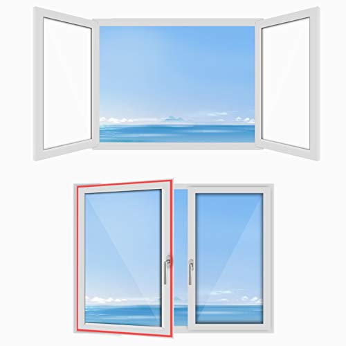HOOMEE Cubierta Aislante de Tela para Ventanas para Aparatos De Aire Acondicionado Portátiles y Secadoras. Fácil Instalación Evita La Entrada de Mosquitos. Perímetro Máximo de 300cm