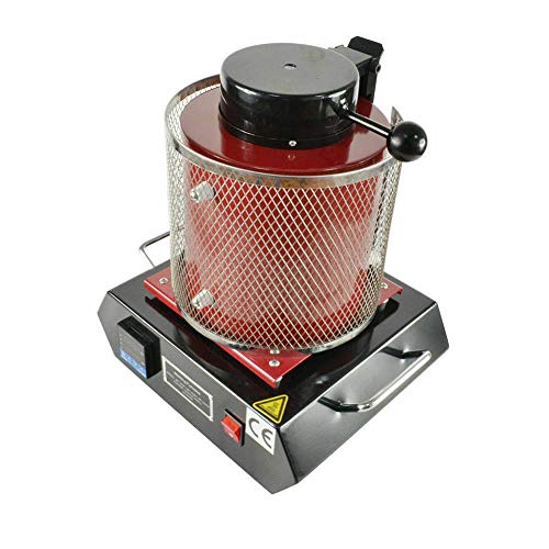 Horno de fundición de 220 V 1600 W, dorado, plateado y metal, barrita de grafito de 3 kg