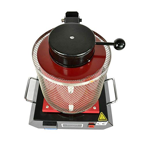 Horno de fundición de 220 V 1600 W, dorado, plateado y metal, barrita de grafito de 3 kg