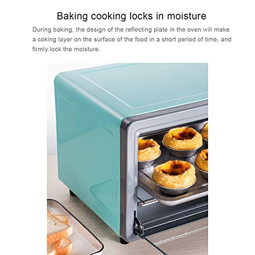 Horno eléctrico a vapor, horneado en casa, multifunción, automático, inteligente, mini horno para pizza, control de temperatura preciso a 100 ℃ -250 ℃, 4 modos de calentamiento y horneado, selección