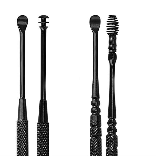 HoSayLike 360 ° Acero inoxidable Oreja muelle de resorte Excavar oreja Limpiar Ear Ear Wax Remover Ear Pick Práctico Luz Limpiador Oidos Cera Cerumen Removedor Pinzas