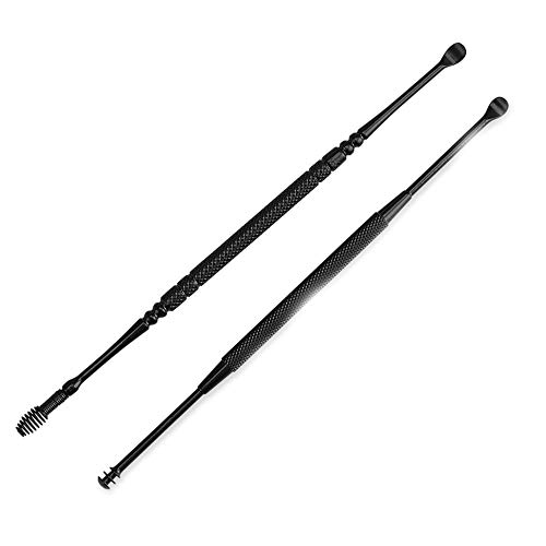 HoSayLike 360 ° Acero inoxidable Oreja muelle de resorte Excavar oreja Limpiar Ear Ear Wax Remover Ear Pick Práctico Luz Limpiador Oidos Cera Cerumen Removedor Pinzas