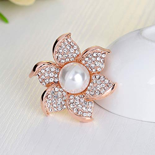 Hotmoment-uk - Broche de flor de uva con diseño de alas de amor, diamantes de imitación, color plateado, 12 A-2,5 x 5,7 cm