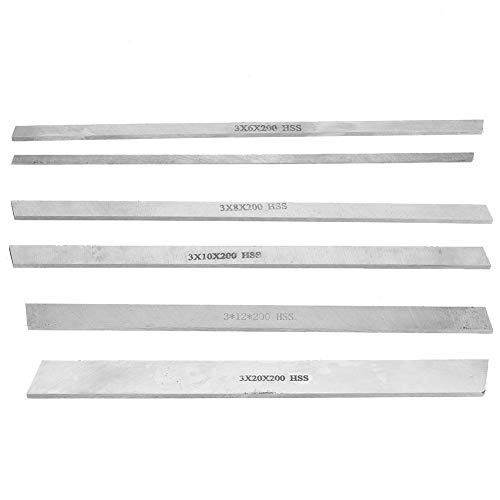 Hss Herramienta de torneado de torno de acero de alta velocidad Barra de acero blanca cuadrada Tallado de madera Talla nuclear Herramienta de tallado de raíz(3 * 20 * 200mm)
