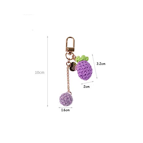 HUIQI Lindos Llaveros De Berenjena Y Zanahoria De Dibujos Animados para Mujeres Y Niñas, Encantador Llavero De Calabaza Y Fresa, Bolsa De Regalo, Colgante, Llavero