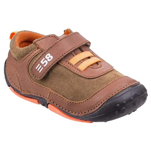 Hush Puppies - Zapatillas Deportivas Infantiles de Piel de Cierre Adhesivo Modelo Harry (18 EU) (Marrón)