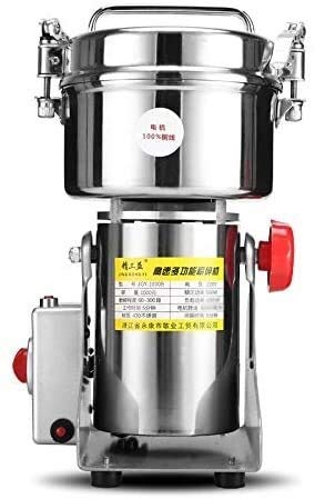 Hyl Molinillo de Grano Acero Inoxidable eléctrico for moler Cereales, oscilando a Gran Escala de molienda de Granos Varios moler Especias a Base de Plantas en Polvo Máquina Amoladora (Size : 1000G)